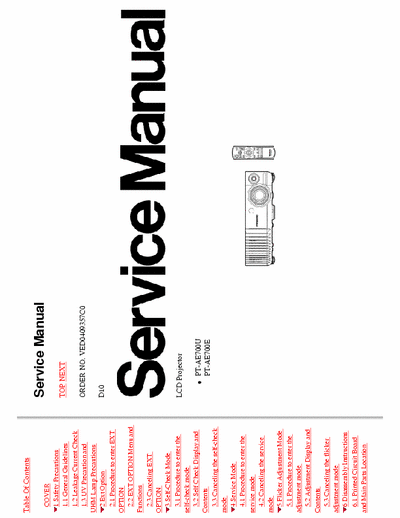 Panasonic PT-AE700U (E) Service Manual D10 LCD Projector - (13.538Kb) pag. 215